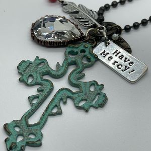 Plunder Vintage Fashion Necklace with Cross